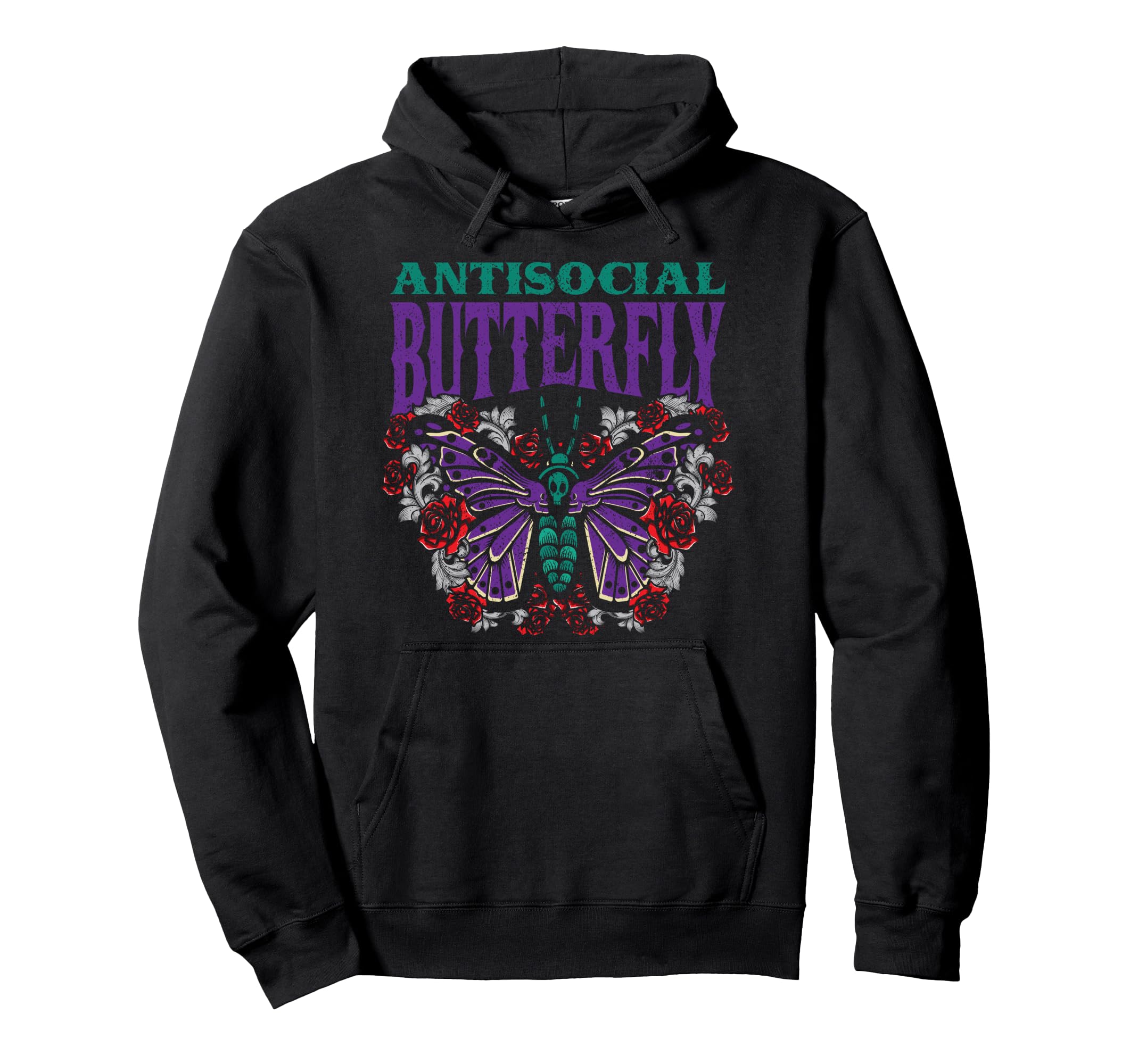 Butterfly Antisocial Entomologist Hoodie - Fun Novelty Design Unisex - T-Shirt, Sweatshirt, Hoodie