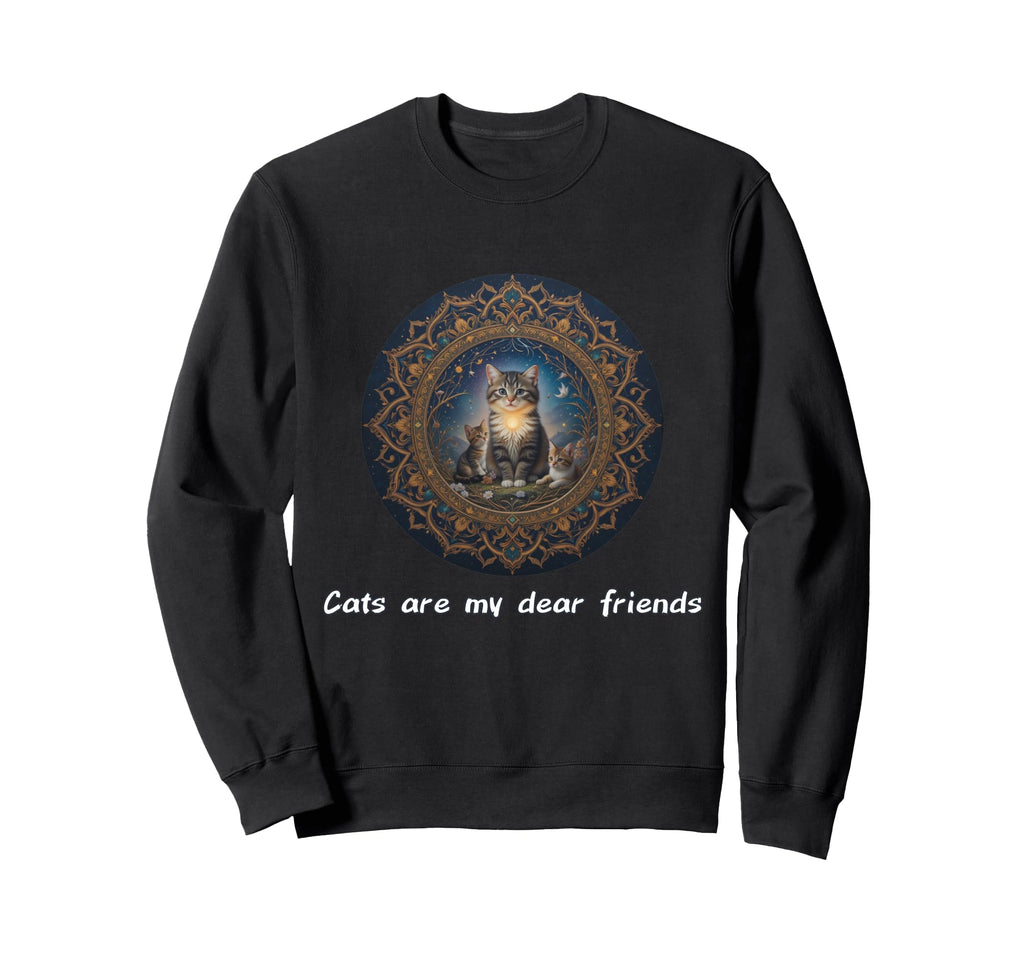 Cats Are My Best Friends Sacred Sweatshirt - Aesthetic Graphic Unisex - T-Shirt, Sweatshirt, Hoodie