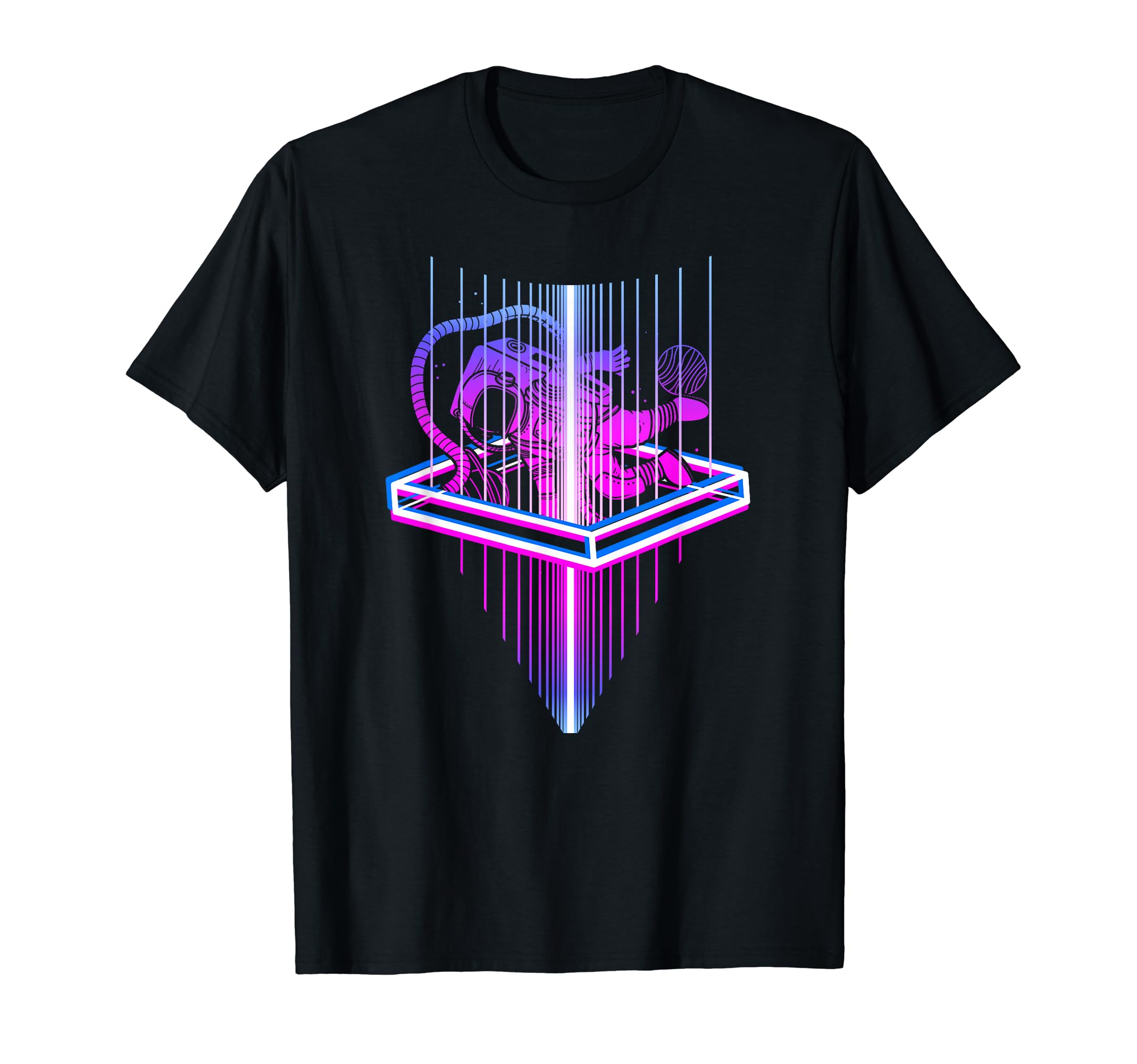 Floating Space Retrowave Synthwave T-Shirt - Graphic Print Unisex - T-Shirt, Sweatshirt, Hoodie