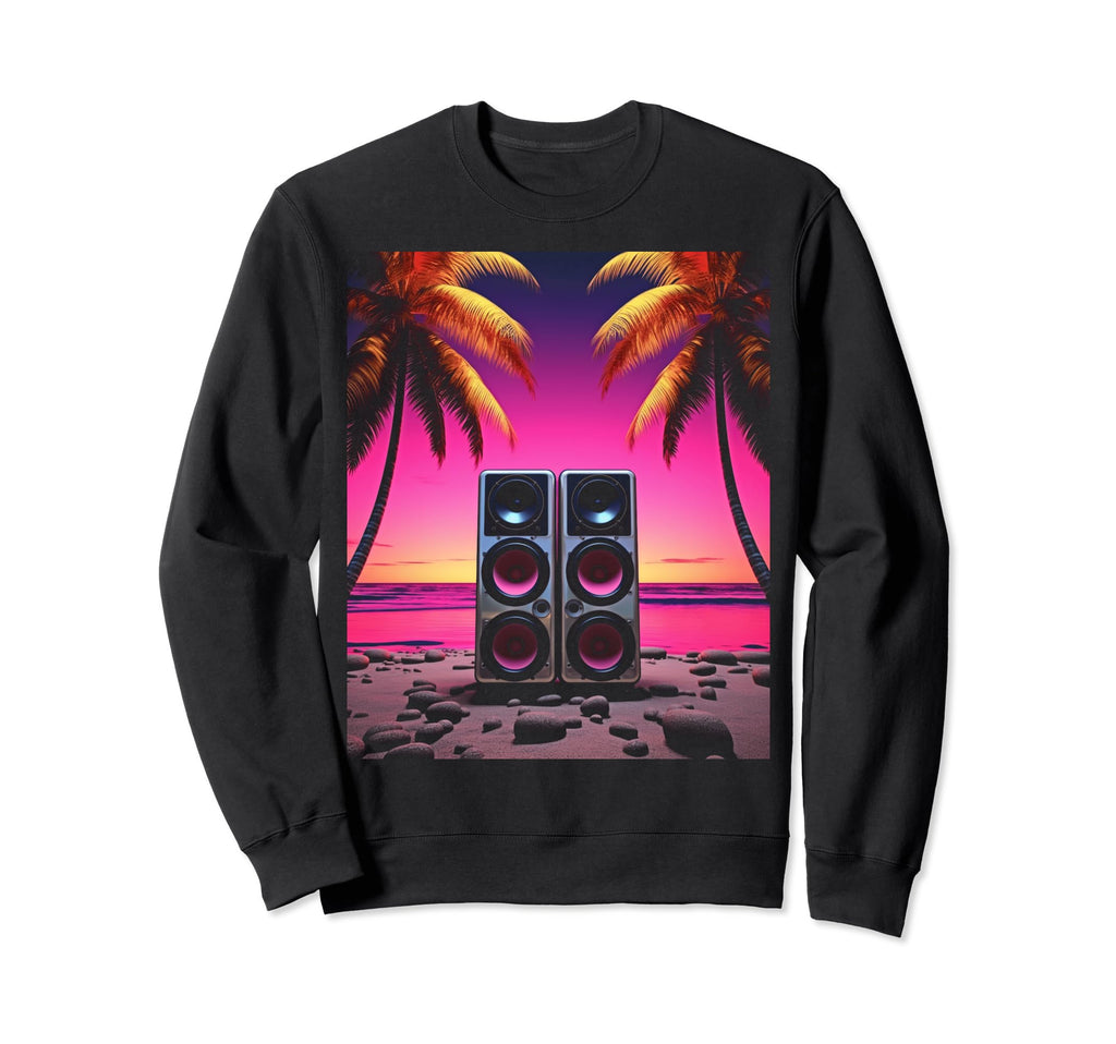 Vaporwave Stereo Speakers 80S Sweatshirt - Streetwear Style Unisex - T-Shirt, Sweatshirt, Hoodie