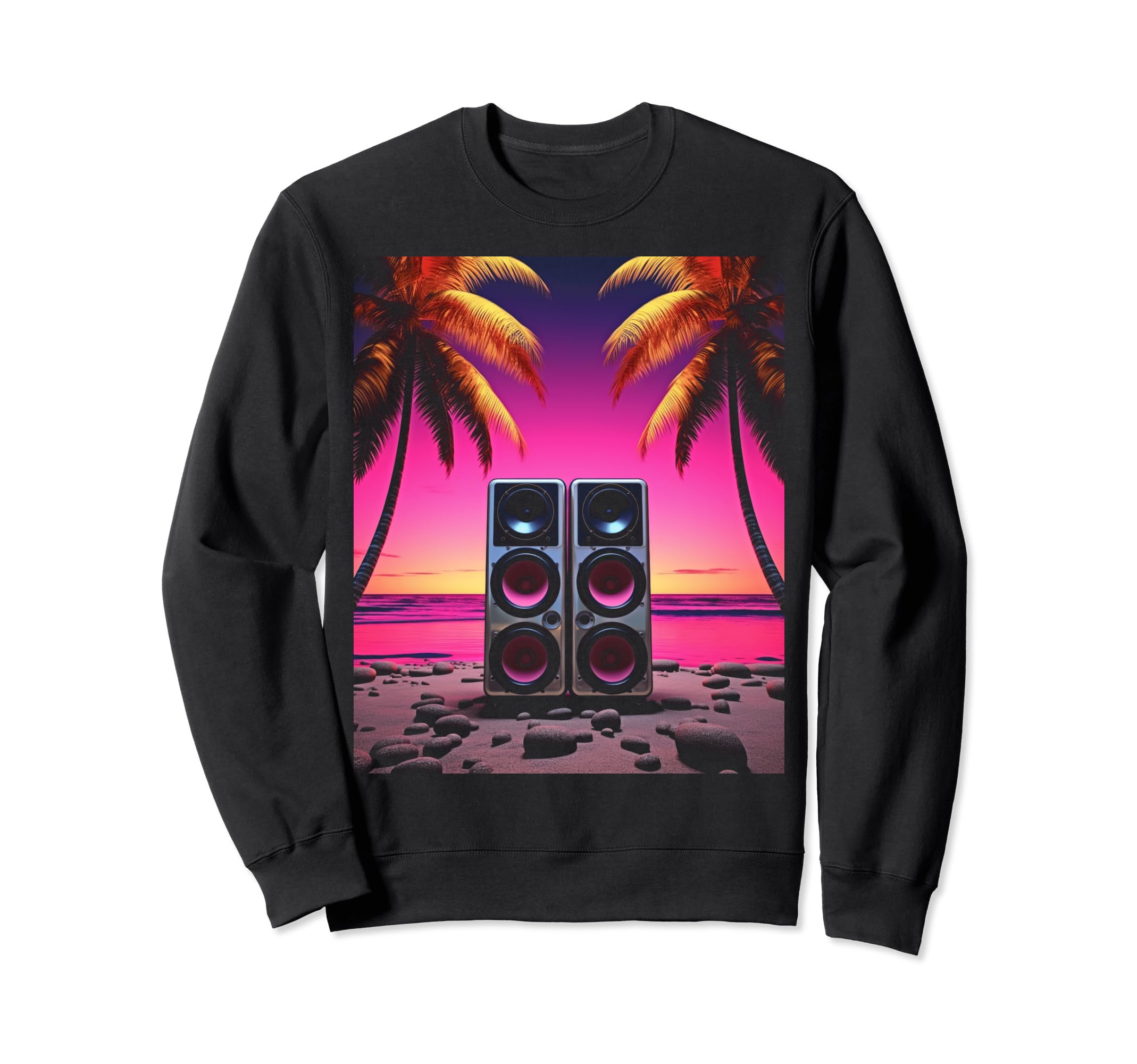 Vaporwave Stereo Speakers 80S Sweatshirt - Streetwear Style Unisex - T-Shirt, Sweatshirt, Hoodie