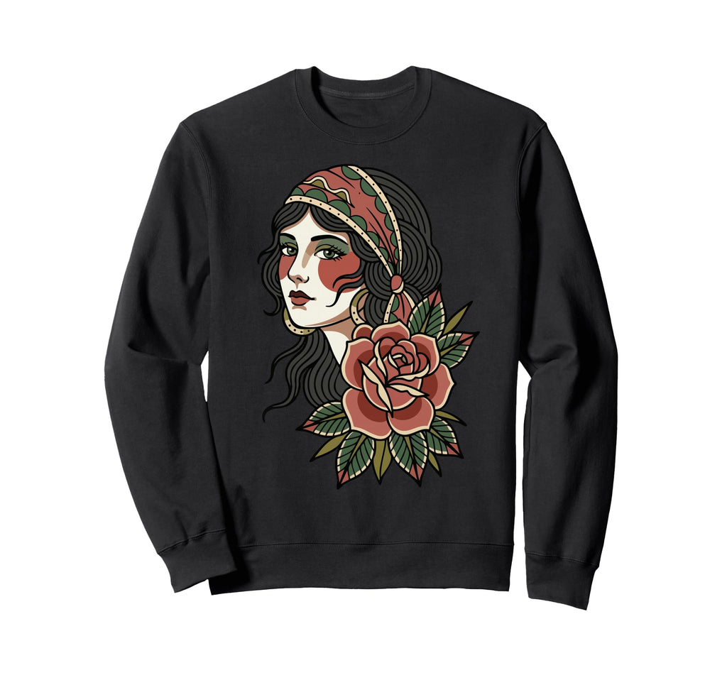Gypsy Tattoo Traditional Fortune Sweatshirt - Fun Novelty Design Men Women - T-Shirt, Sweatshirt, Hoodie