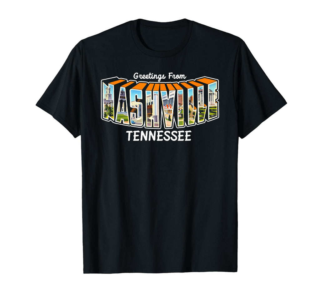Nashville Tennessee Travel Postcard T-Shirt - Trendy Graphic for Adults - T-Shirt, Sweatshirt, Hoodie
