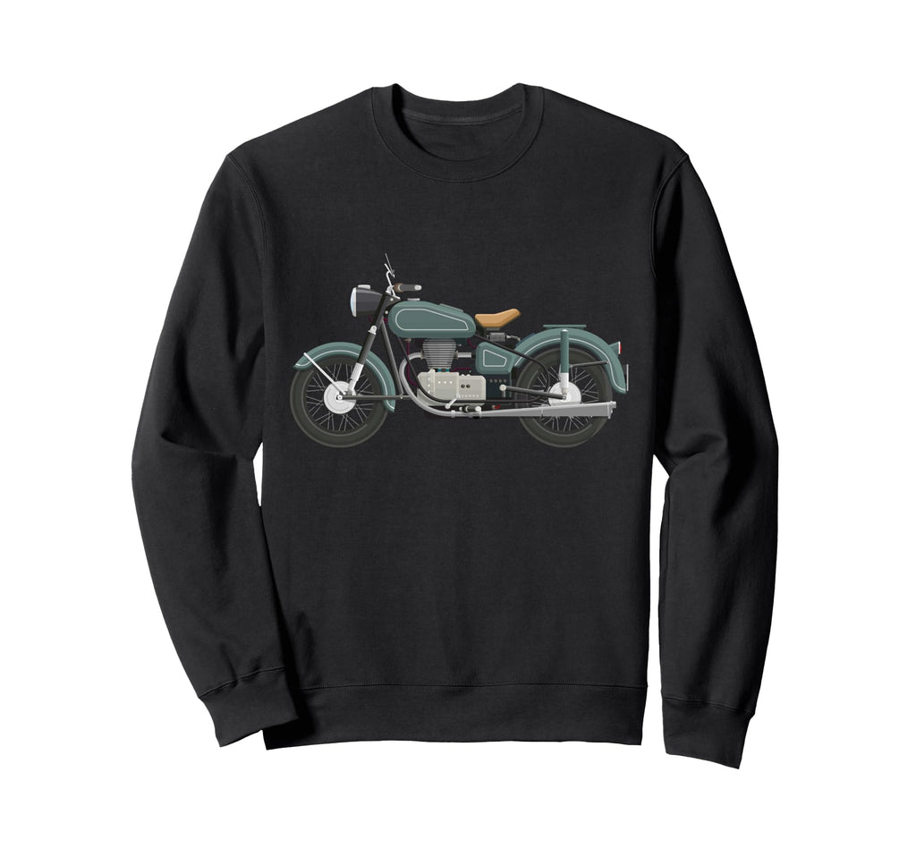Motorbike Old Fashioned Motorcycle Sweatshirt - Unique Graphic Unisex - T-Shirt, Sweatshirt, Hoodie