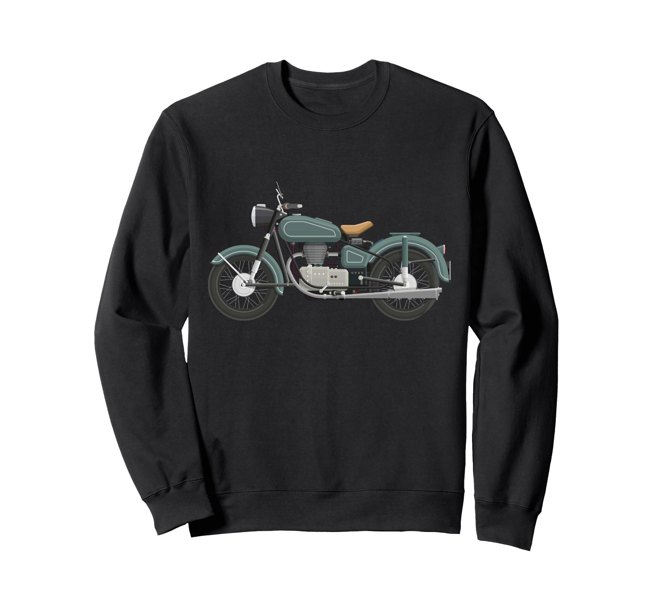 Motorbike Old Fashioned Motorcycle Sweatshirt - Unique Graphic Unisex - T-Shirt, Sweatshirt, Hoodie