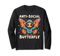 Anti Social Butterfly Pun Funny T-Shirt - Fun Novelty Design Unisex - T-Shirt, Sweatshirt, Hoodie