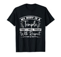 My Body Is Temple Coffee Anxiety T-Shirt - Minimalist Print Men Women - T-Shirt, Sweatshirt, Hoodie