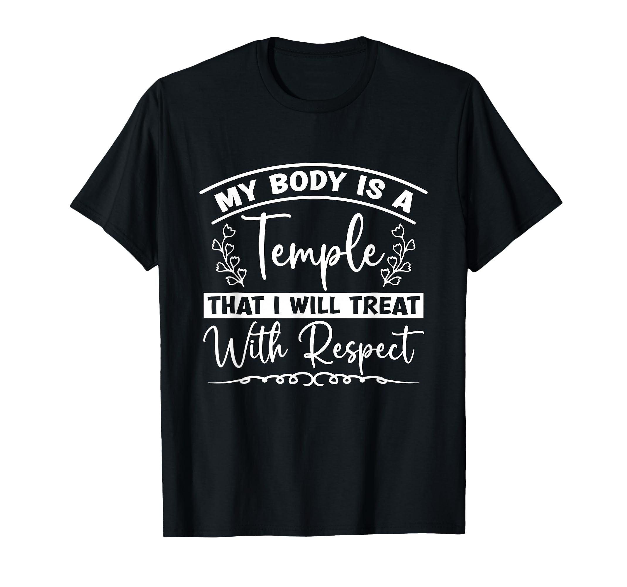 My Body Is Temple Coffee Anxiety T-Shirt - Minimalist Print Men Women - T-Shirt, Sweatshirt, Hoodie