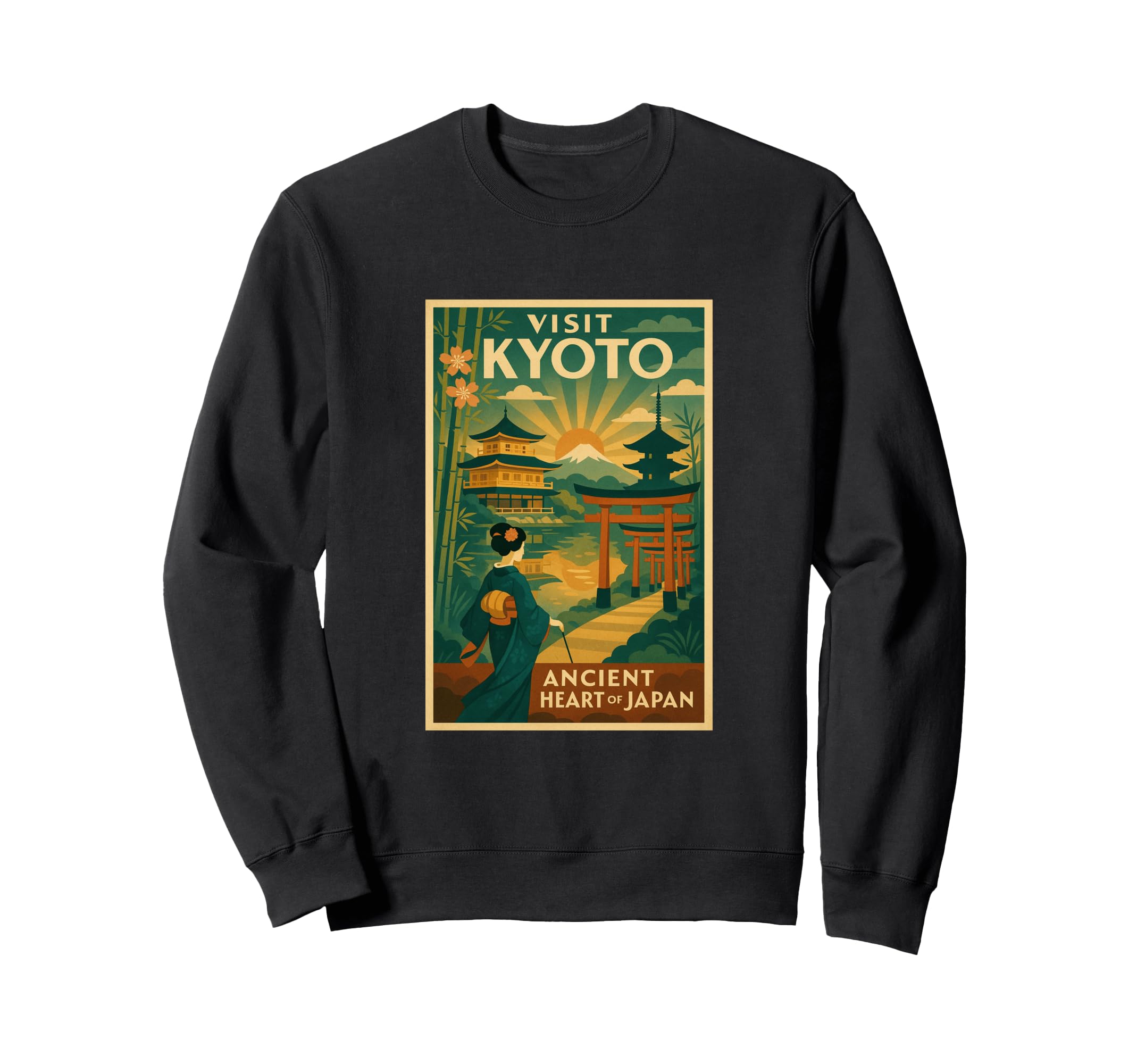 Travel Kyoto Japan Sweatshirt - Fun Novelty Design for Adults - T-Shirt, Sweatshirt, Hoodie
