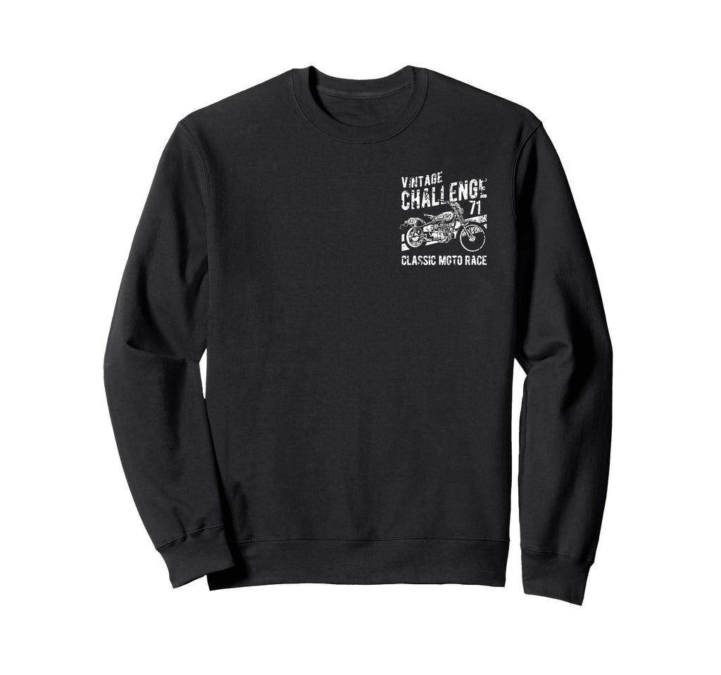 Challenge Motorcycle Race Distressed Sweatshirt - Trendy Graphic for Adults - T-Shirt, Sweatshirt, Hoodie