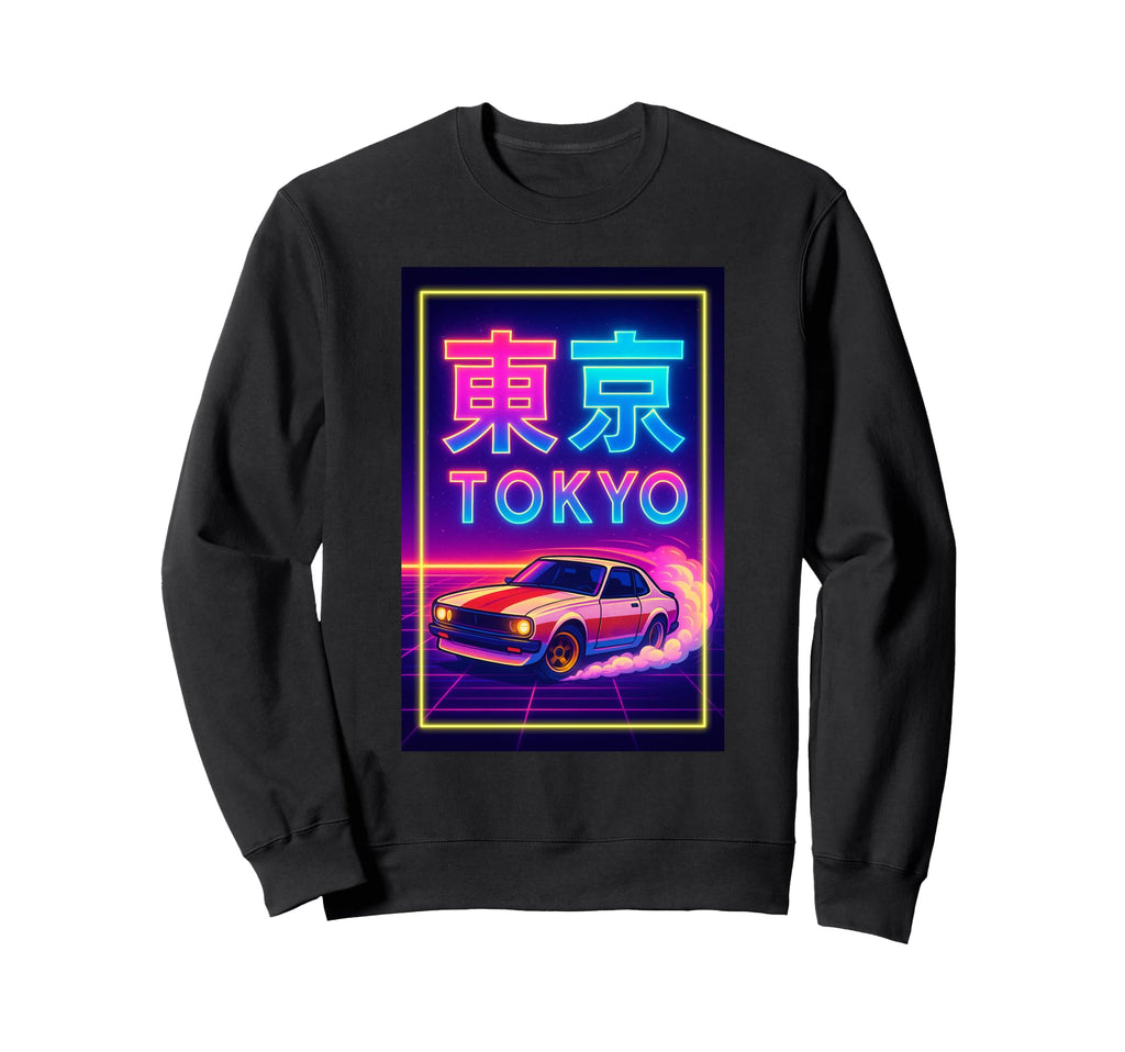 Japan Tokyo Street Race Car Sweatshirt - Unique Graphic for Adults - T-Shirt, Sweatshirt, Hoodie