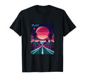 80S Synthwave Outrun Sunset Palm Tree T-Shirt - Fun Novelty Design Unisex - T-Shirt, Sweatshirt, Hoodie