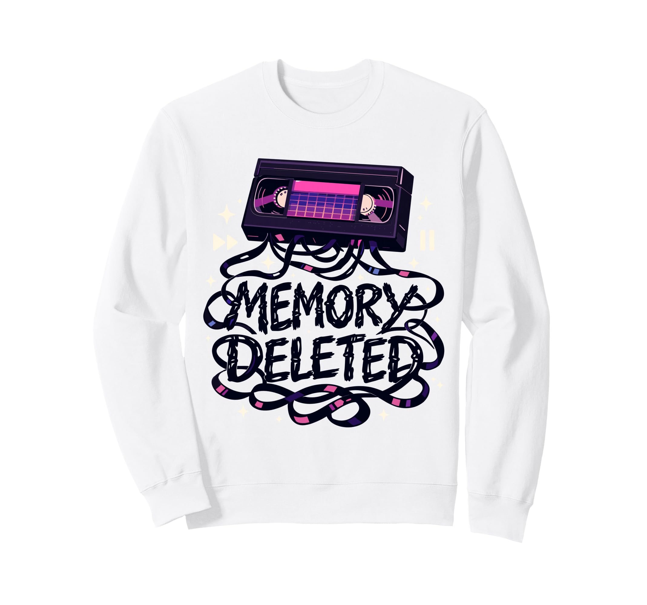 Memory Deleted Funny Cassette Tape Sweatshirt - Custom Art Print Men Women - T-Shirt, Sweatshirt, Hoodie