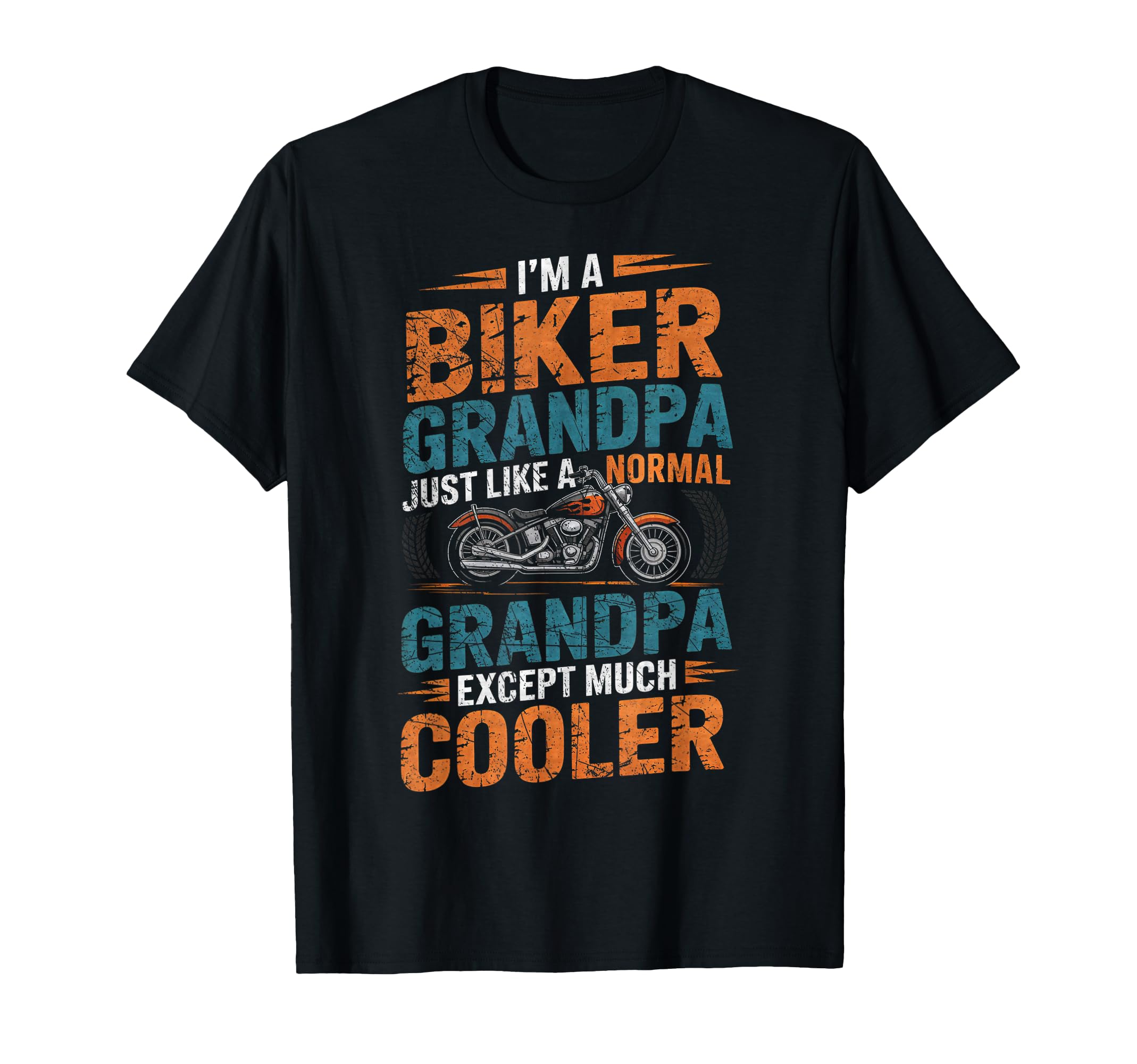 Proud Grandpa Motorcycle Biker Riding T-Shirt - Custom Art Print for Adults - T-Shirt, Sweatshirt, Hoodie