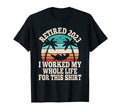 Retired 2023 Sunset Retire Retiring T-Shirt - Minimalist Print Men Women - T-Shirt, Sweatshirt, Hoodie