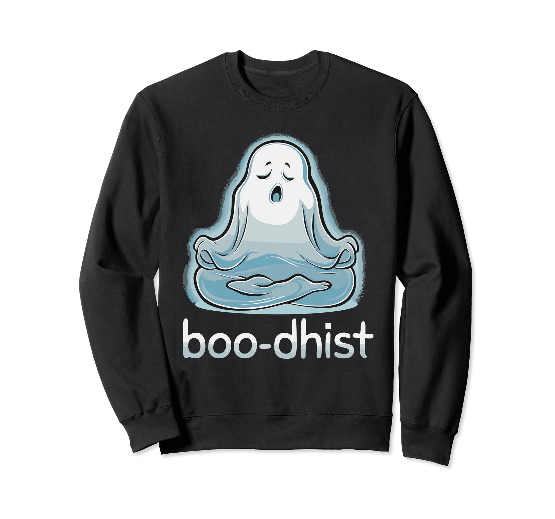 Ghost Monster Meditation Sweatshirt - Trendy Graphic for Adults - T-Shirt, Sweatshirt, Hoodie