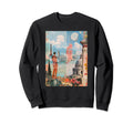 World Travel Pastel Collage Art Abstract Sweatshirt - Graphic Print Unisex - T-Shirt, Sweatshirt, Hoodie