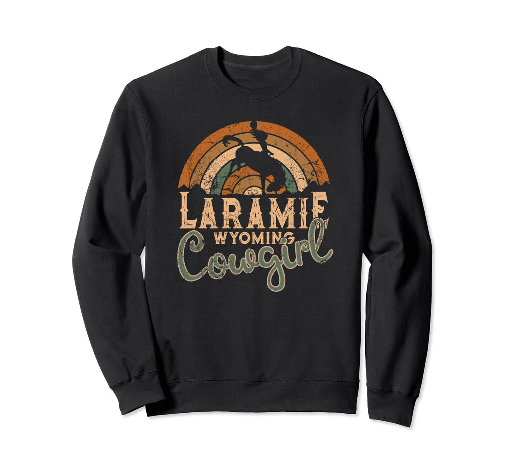 Laramie Wyoming Wy Rodeo Cowgirl Sweatshirt - Unique Graphic Men Women - T-Shirt, Sweatshirt, Hoodie