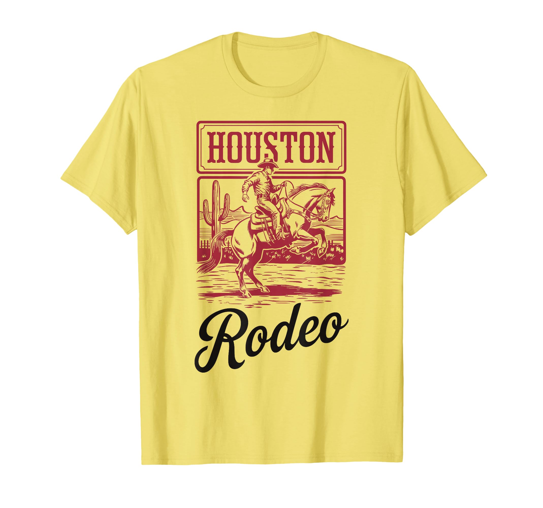 Houston Rodeo Bronc Horse Riding Cowboy T-Shirt - Trendy Graphic Unisex - T-Shirt, Sweatshirt, Hoodie