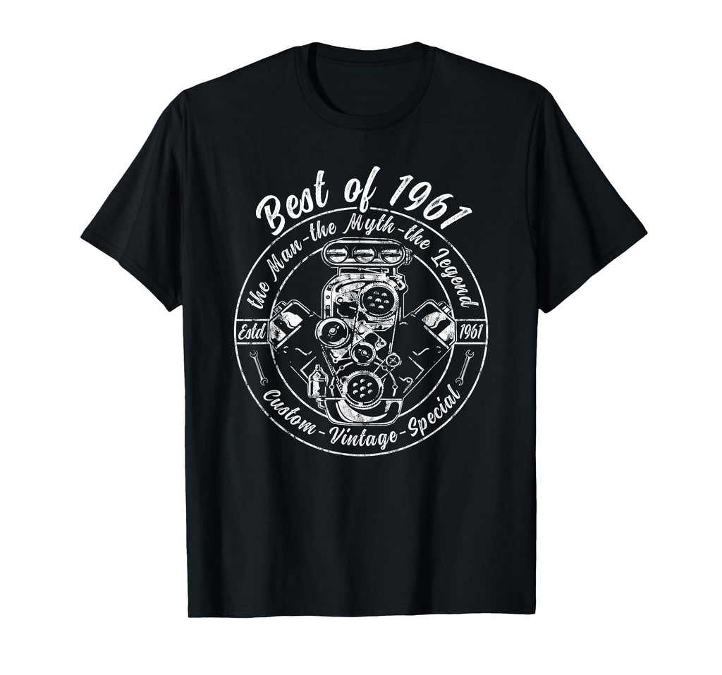 V8 Engine Best 1961 Drag Racing T-Shirt - Trendy Graphic for Adults - T-Shirt, Sweatshirt, Hoodie