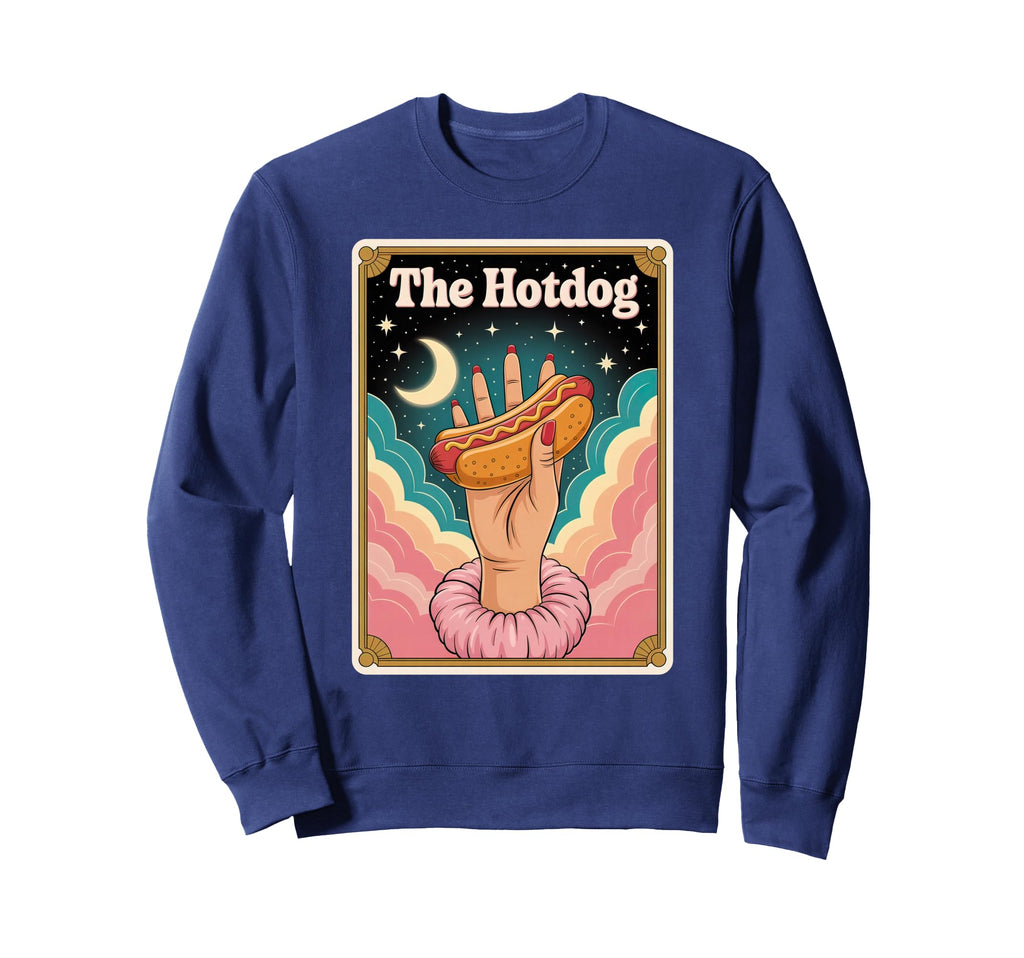 Funny Hotdog Tarot Card Art Fast Sweatshirt - Trendy Graphic Men Women - T-Shirt, Sweatshirt, Hoodie