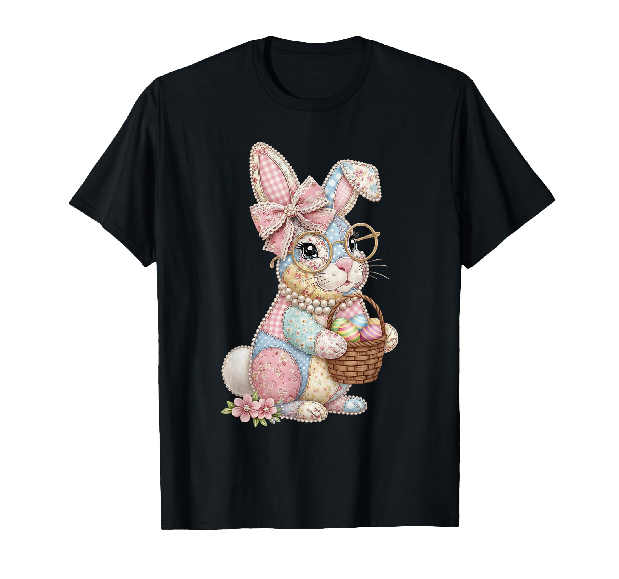 Easter Bunny Floral Rabbit Easter T-Shirt - Unique Graphic for Adults - T-Shirt, Sweatshirt, Hoodie