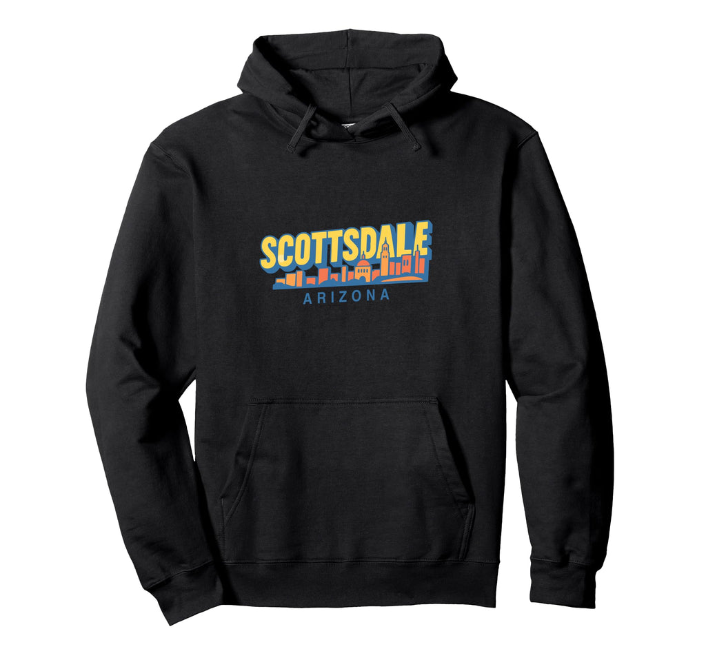 Scottsdale City Skyline Arizona Travel Hoodie - Custom Art Print Unisex - T-Shirt, Sweatshirt, Hoodie