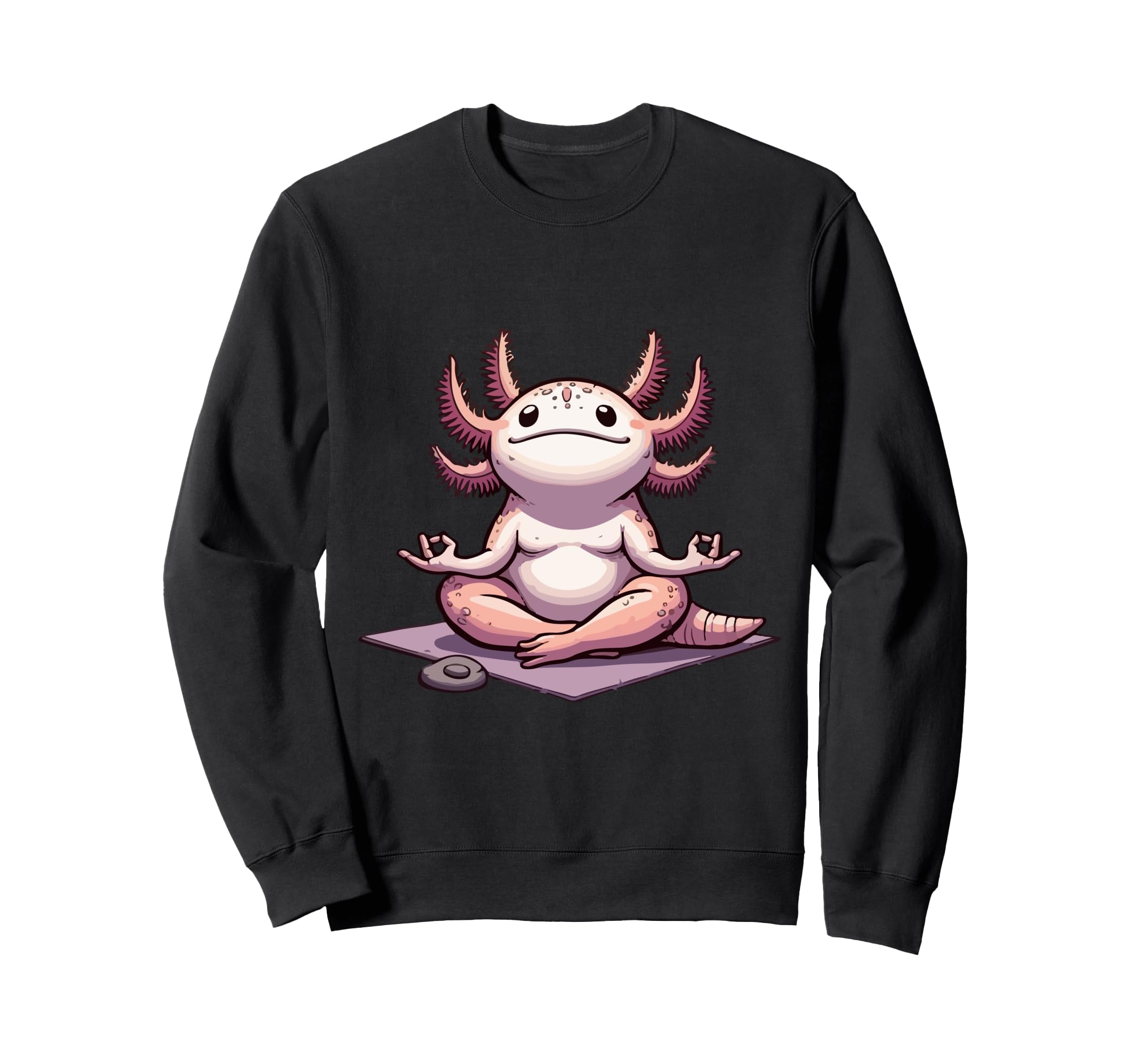 Meditation Axolotl Yoga Pose Sweatshirt - Custom Art Print Men Women - T-Shirt, Sweatshirt, Hoodie