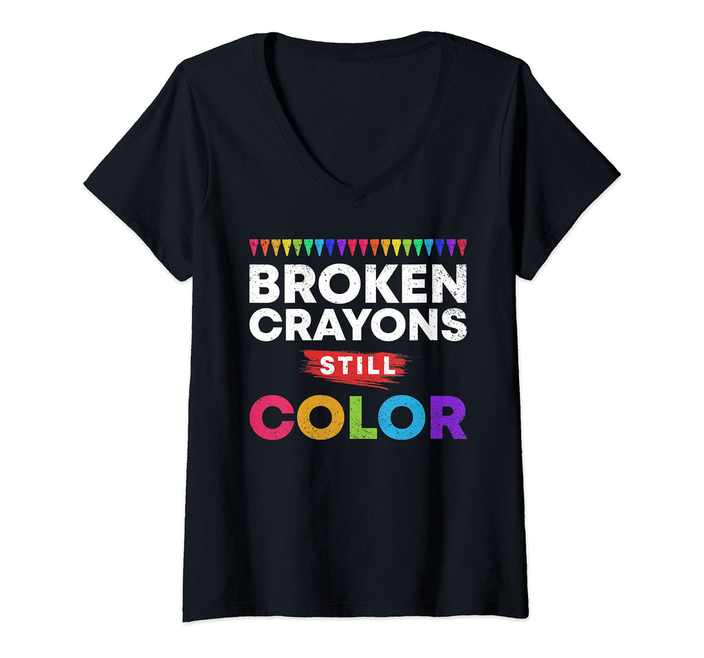 Womens Broken Crayons Still Color T-Shirt - Unique Graphic for Adults - T-Shirt, Sweatshirt, Hoodie