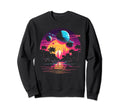 Vaporwave Solar System 80S Synthwave Sweatshirt - Trendy Graphic Unisex - T-Shirt, Sweatshirt, Hoodie