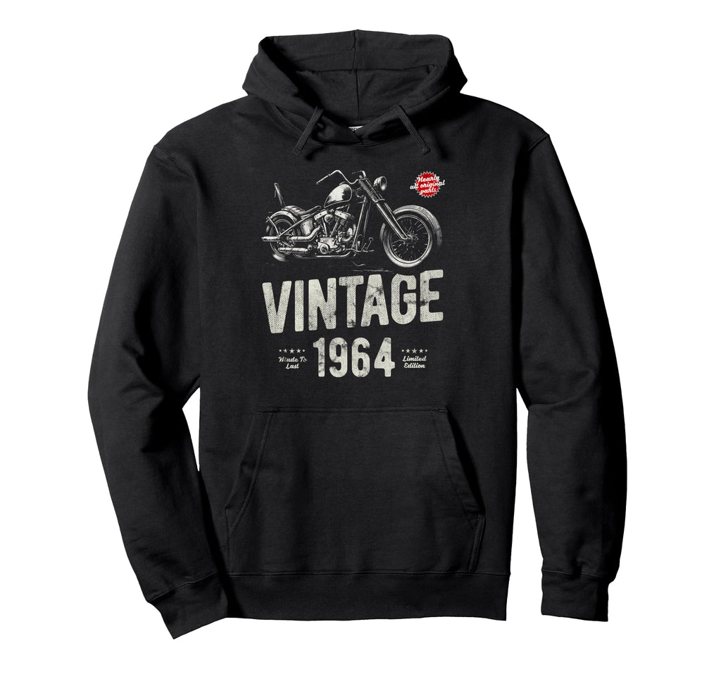 Motorbike Born 1964 Birthday Funny Hoodie - Fun Novelty Design for Adults - T-Shirt, Sweatshirt, Hoodie