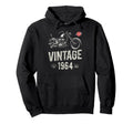 Motorbike Born 1964 Birthday Funny Hoodie - Fun Novelty Design for Adults - T-Shirt, Sweatshirt, Hoodie