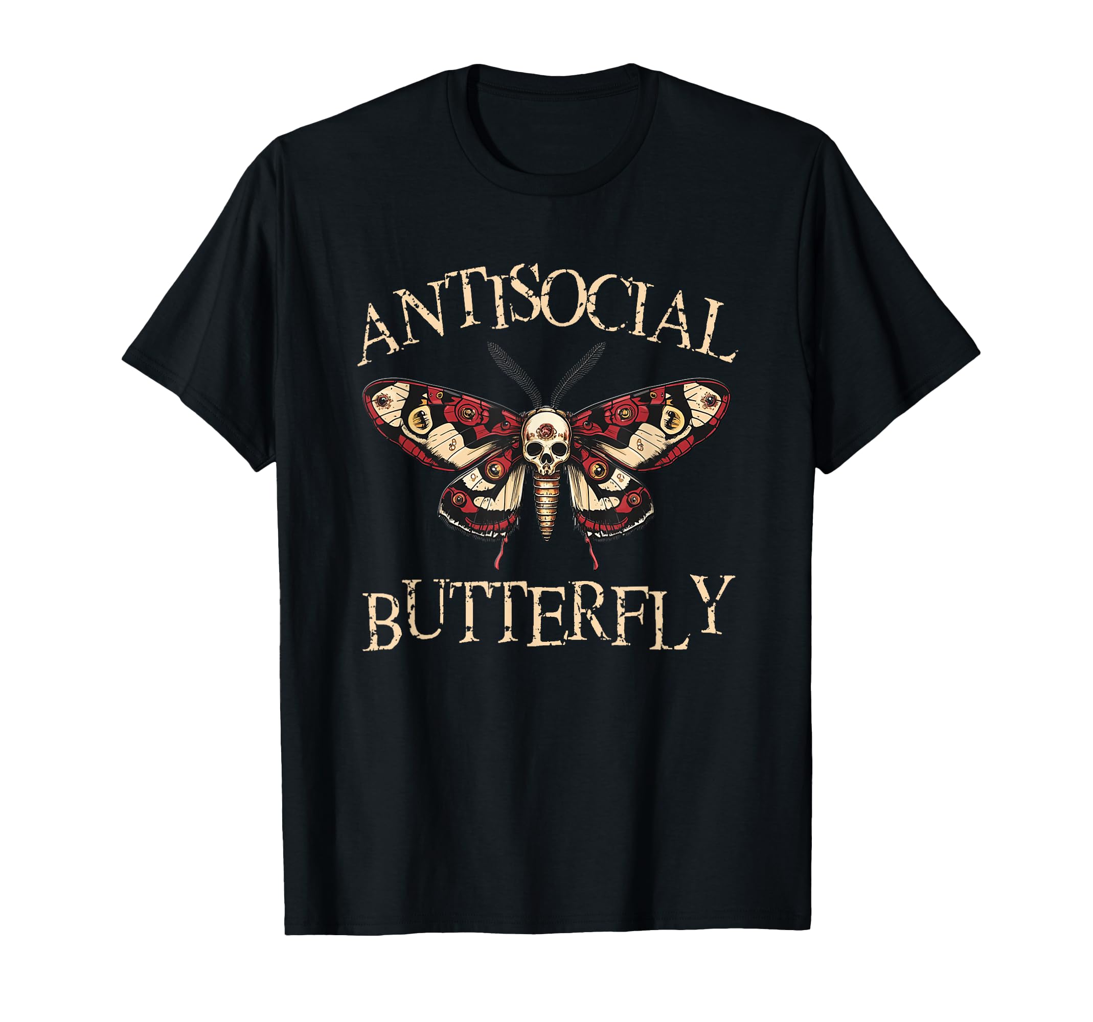 Antisocial Butterfly Gift Sweatshirt - Graphic Print Unisex - T-Shirt, Sweatshirt, Hoodie