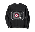 Vinyl Record Player Sketch Drawing Sweatshirt - Minimalist Print Unisex - T-Shirt, Sweatshirt, Hoodie