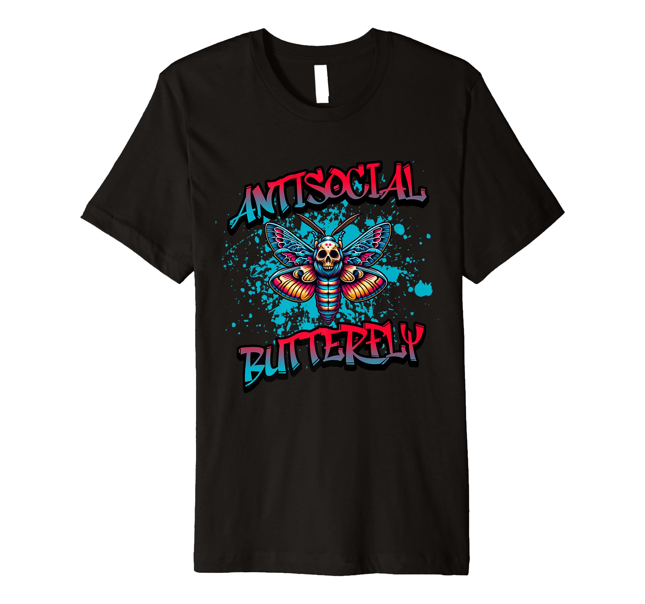 Antisocial Butterfly Funny Graffiti T-Shirt - Trendy Graphic Men Women - T-Shirt, Sweatshirt, Hoodie