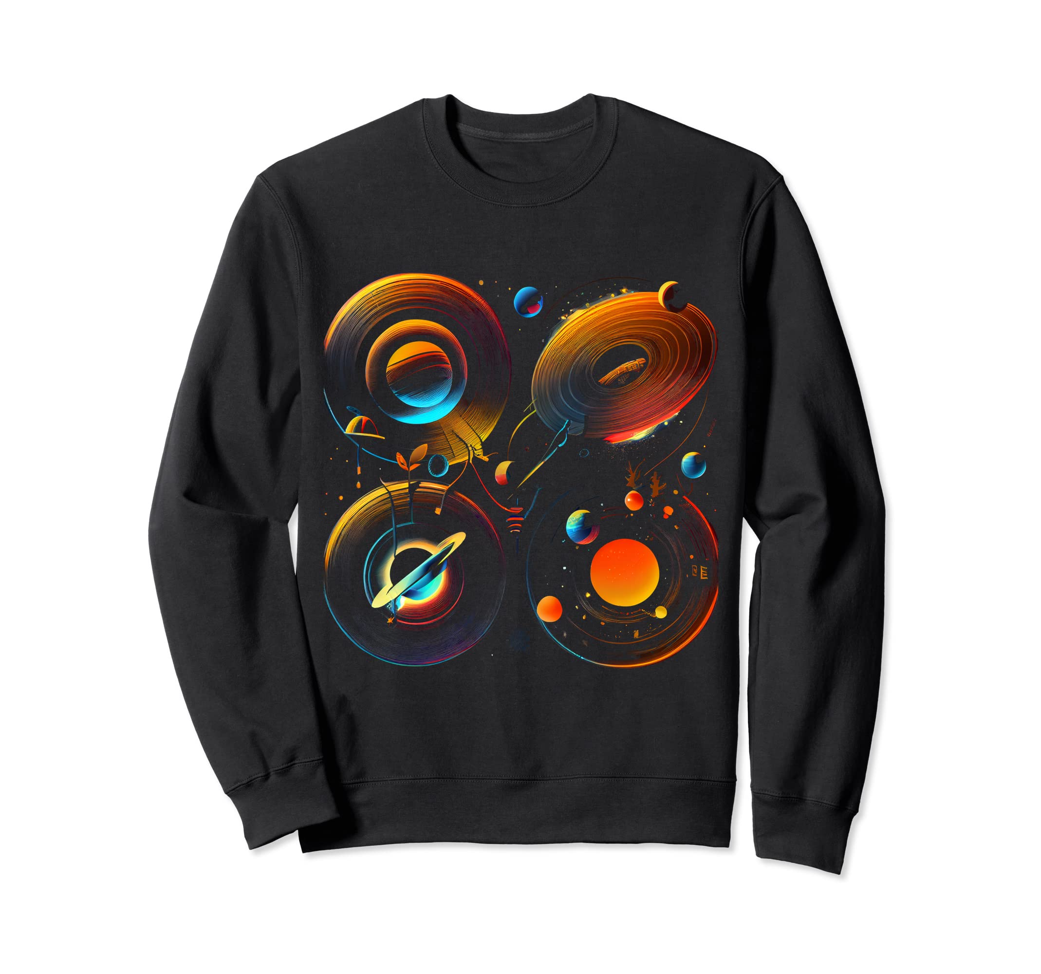 Vinyl 80S Record Turntable Sweatshirt - Fun Novelty Design Men Women - T-Shirt, Sweatshirt, Hoodie