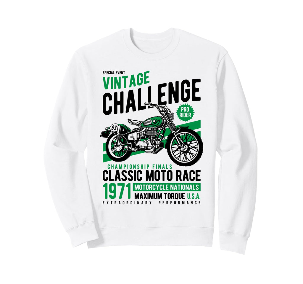 Challenge Motorcycle Race Sweatshirt - Graphic Print Unisex - T-Shirt, Sweatshirt, Hoodie