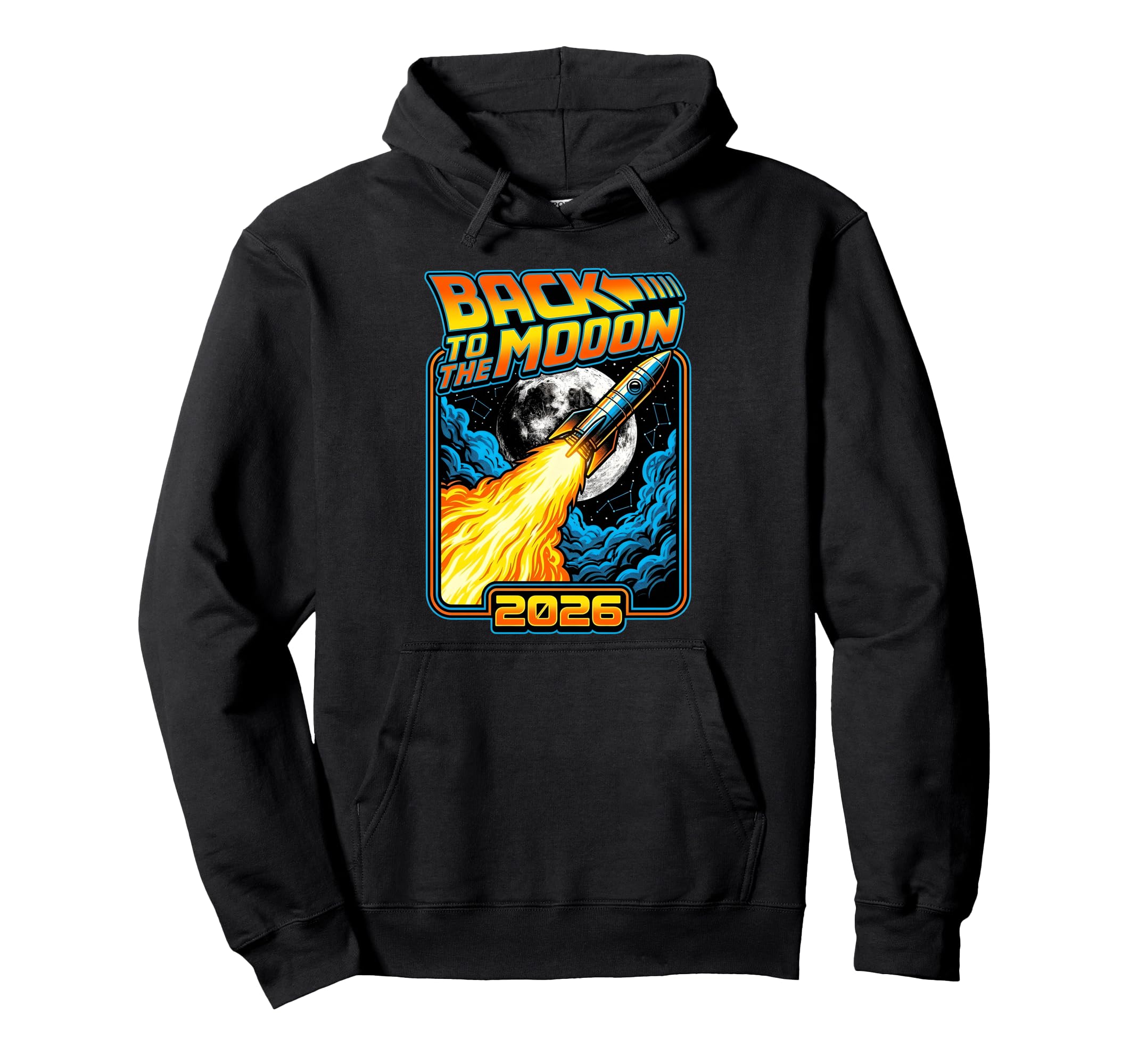 Back To Moon 2026 Funny Astronaut Hoodie - Fun Novelty Design Men Women - T-Shirt, Sweatshirt, Hoodie