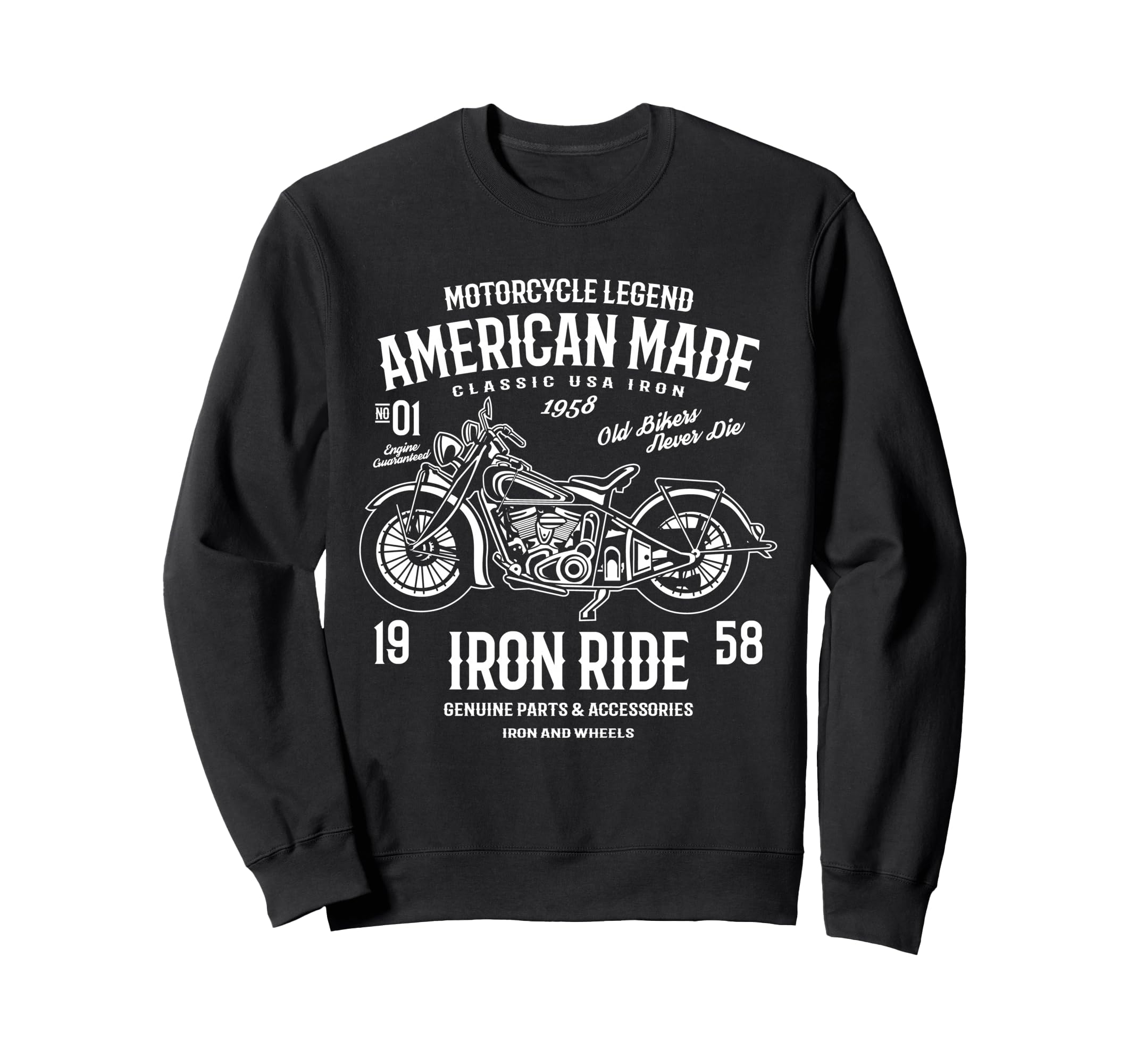 American Motorcycle Sweatshirt - Trendy Graphic for Adults - T-Shirt, Sweatshirt, Hoodie