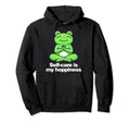 Self Care Is My Hoppiness Meditating Hoodie - Streetwear Style Men Women - T-Shirt, Sweatshirt, Hoodie