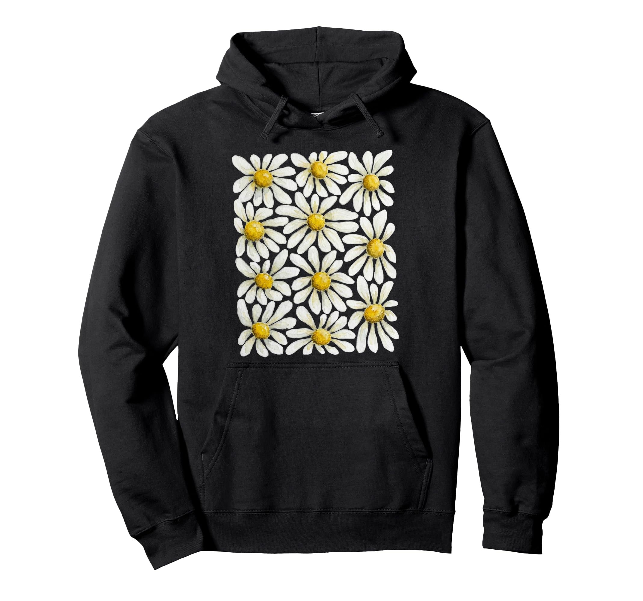 Daisy Flower Floral Botanical Garden Hoodie - Custom Art Print for Adults - T-Shirt, Sweatshirt, Hoodie