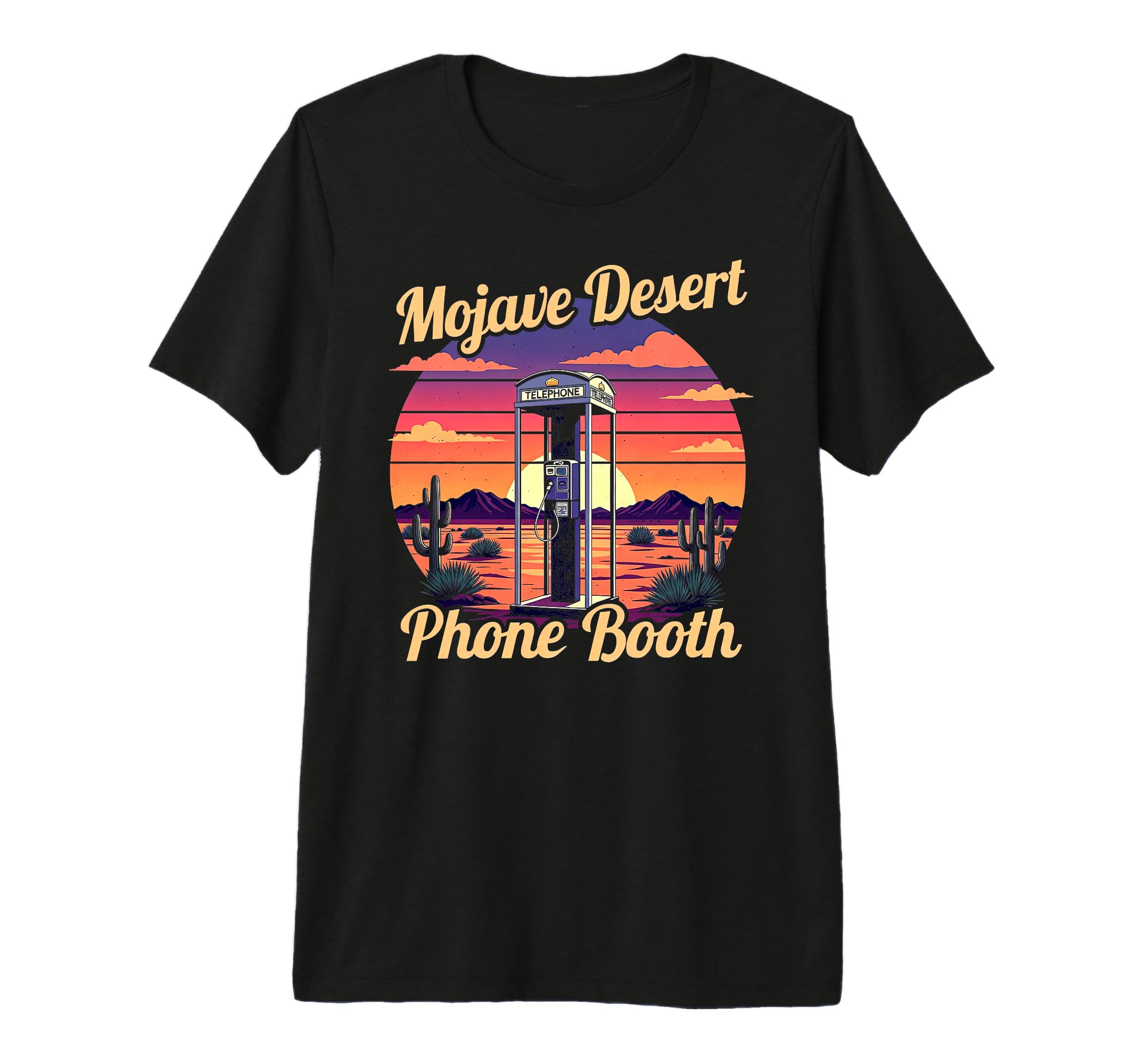 Mojave Desert Phone Booth 80S T-Shirt - Fun Novelty Design for Adults - T-Shirt, Sweatshirt, Hoodie