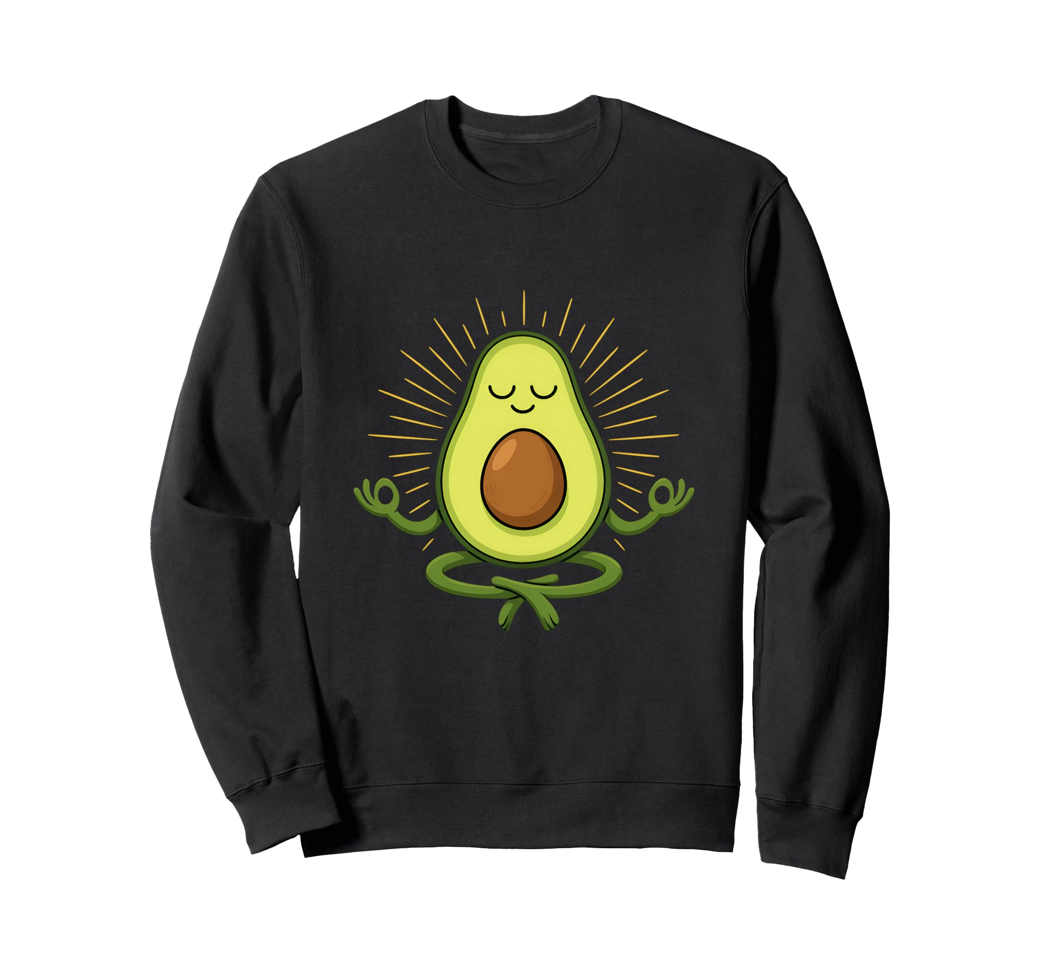 Zen Avocado Meditation Calm Funny Food Sweatshirt - Trendy Graphic Unisex - T-Shirt, Sweatshirt, Hoodie