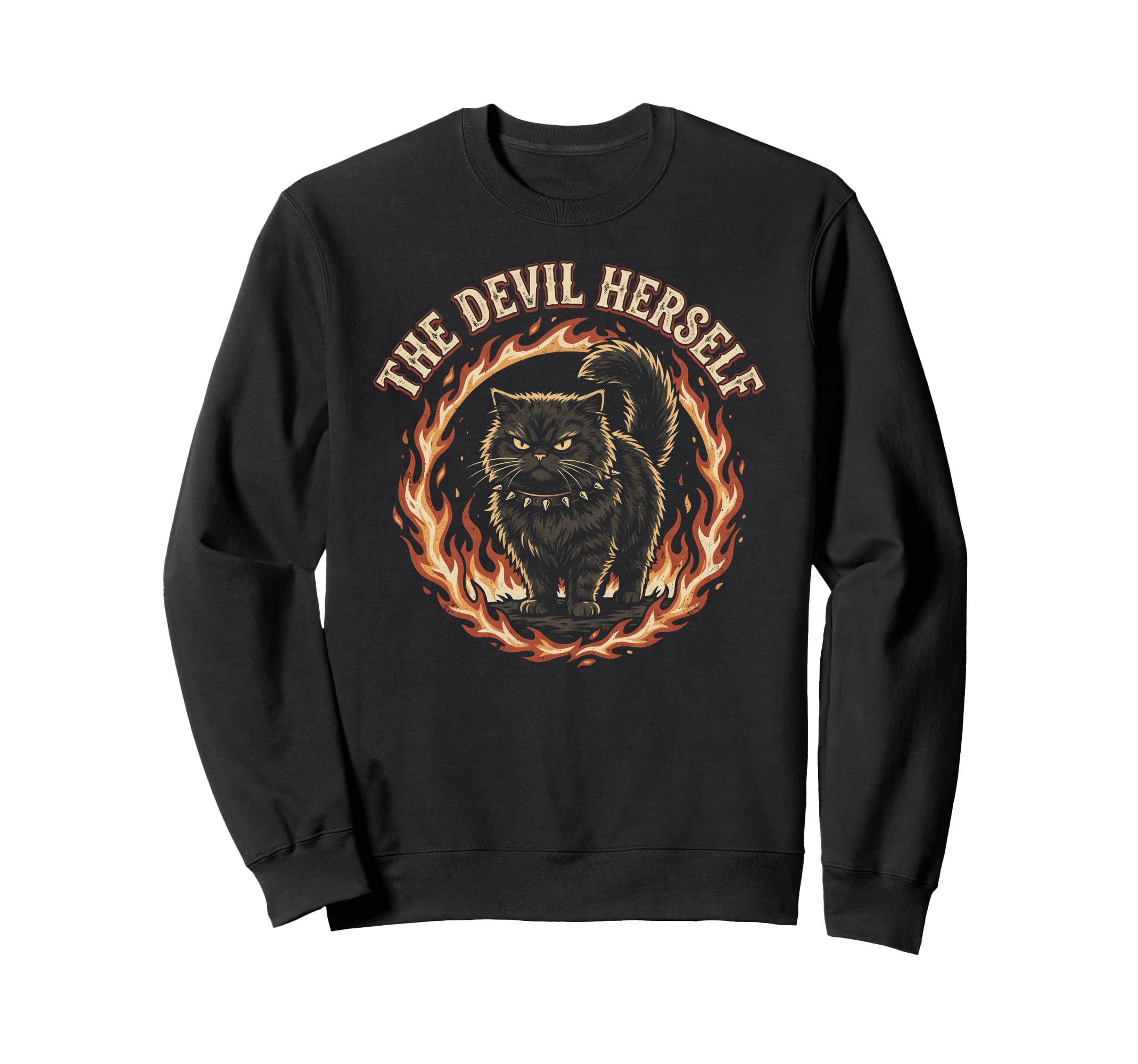 Devil Herself Occult Dark Feminine Sweatshirt - Graphic Print Unisex - T-Shirt, Sweatshirt, Hoodie