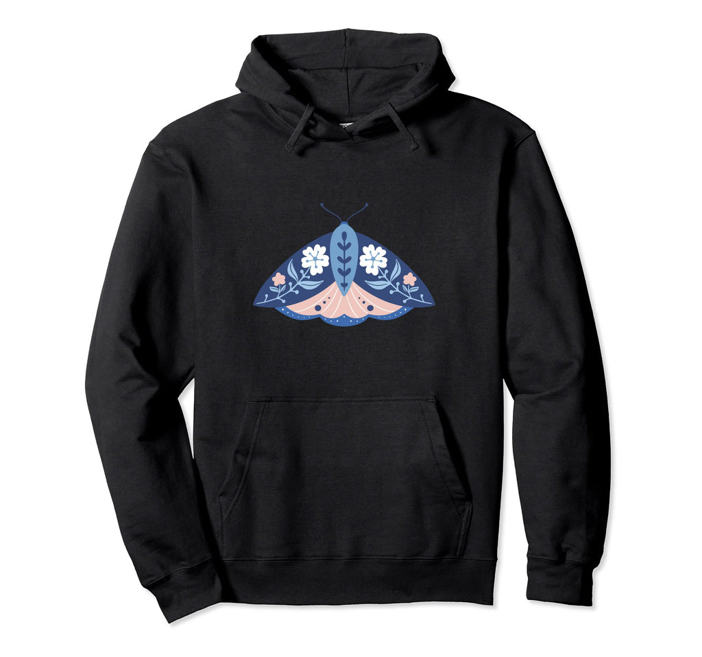 Crafty Moth Goth Horror Antisocial Hoodie - Trendy Graphic for Adults - T-Shirt, Sweatshirt, Hoodie