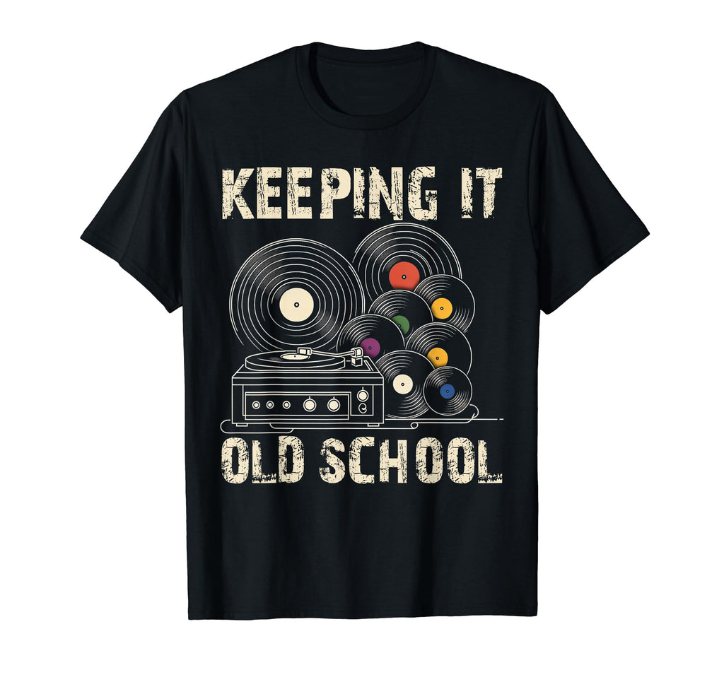 Vinyl Record Player Music Keeping T-Shirt - Fun Novelty Design for Adults - T-Shirt, Sweatshirt, Hoodie