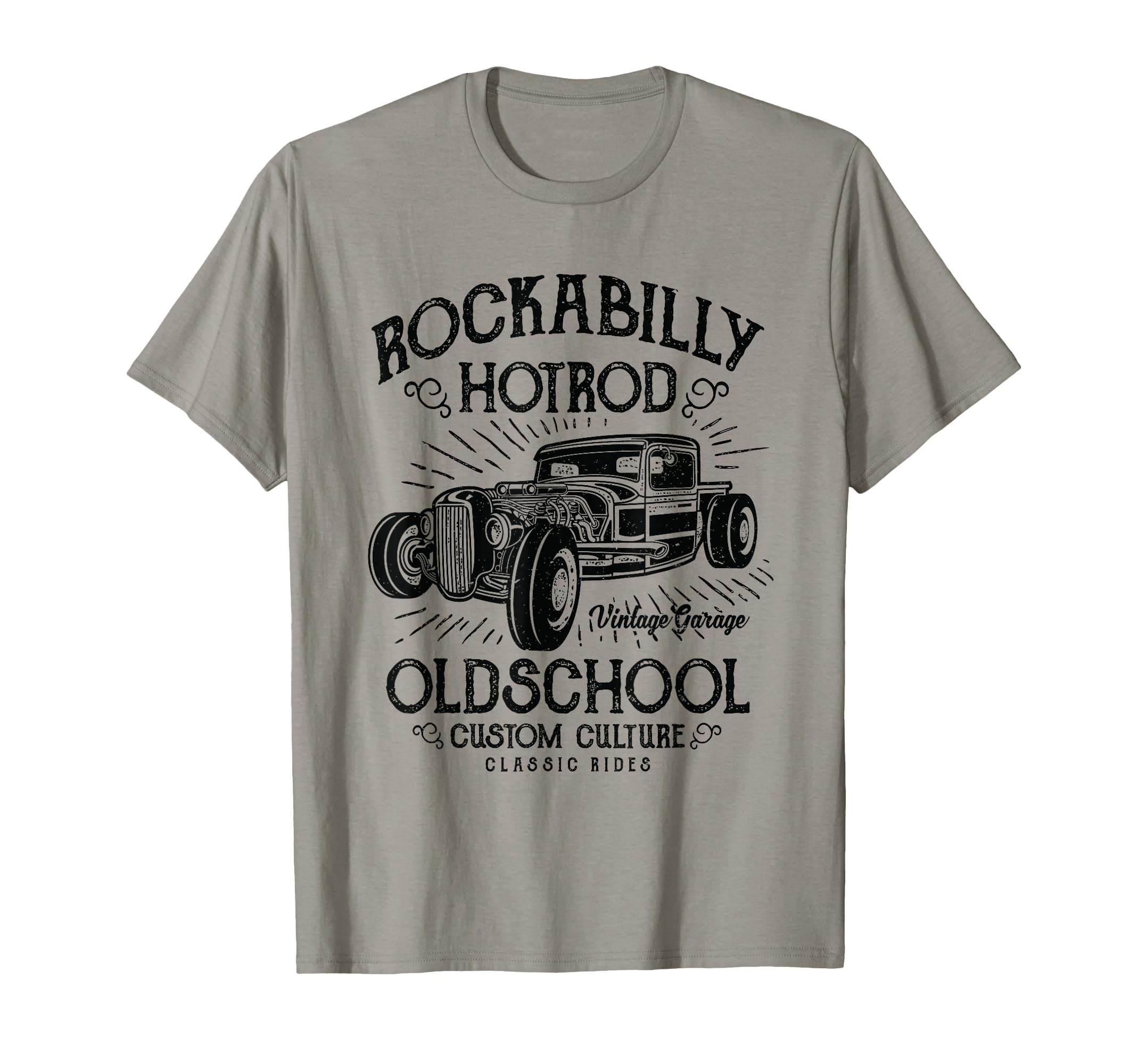 Hotrod Car Distressed T-Shirt - Custom Art Print for Adults - T-Shirt, Sweatshirt, Hoodie