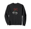Maroon Red Bow Disco Cherry Balls Sweatshirt - Aesthetic Graphic Men Women - T-Shirt, Sweatshirt, Hoodie