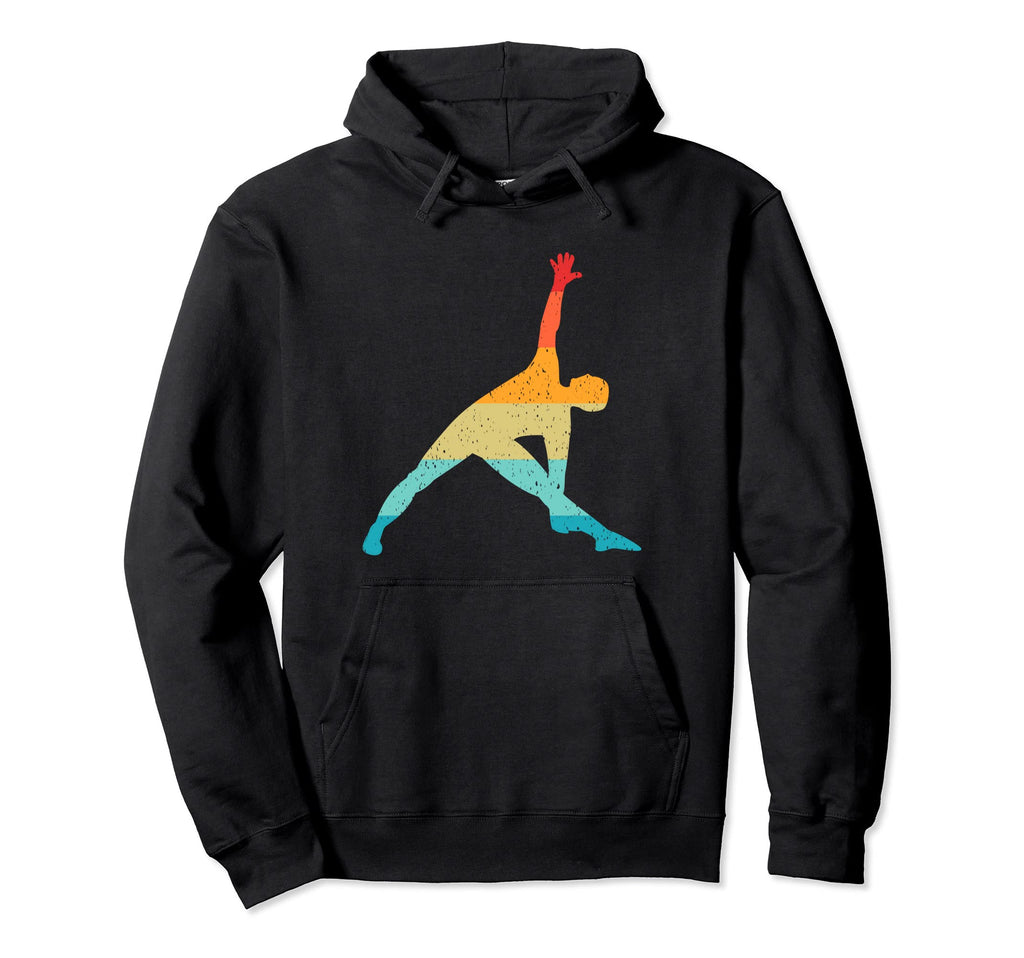 Yoga Pose Silhouette 70S 80S Hoodie - Fun Novelty Design for Adults - T-Shirt, Sweatshirt, Hoodie