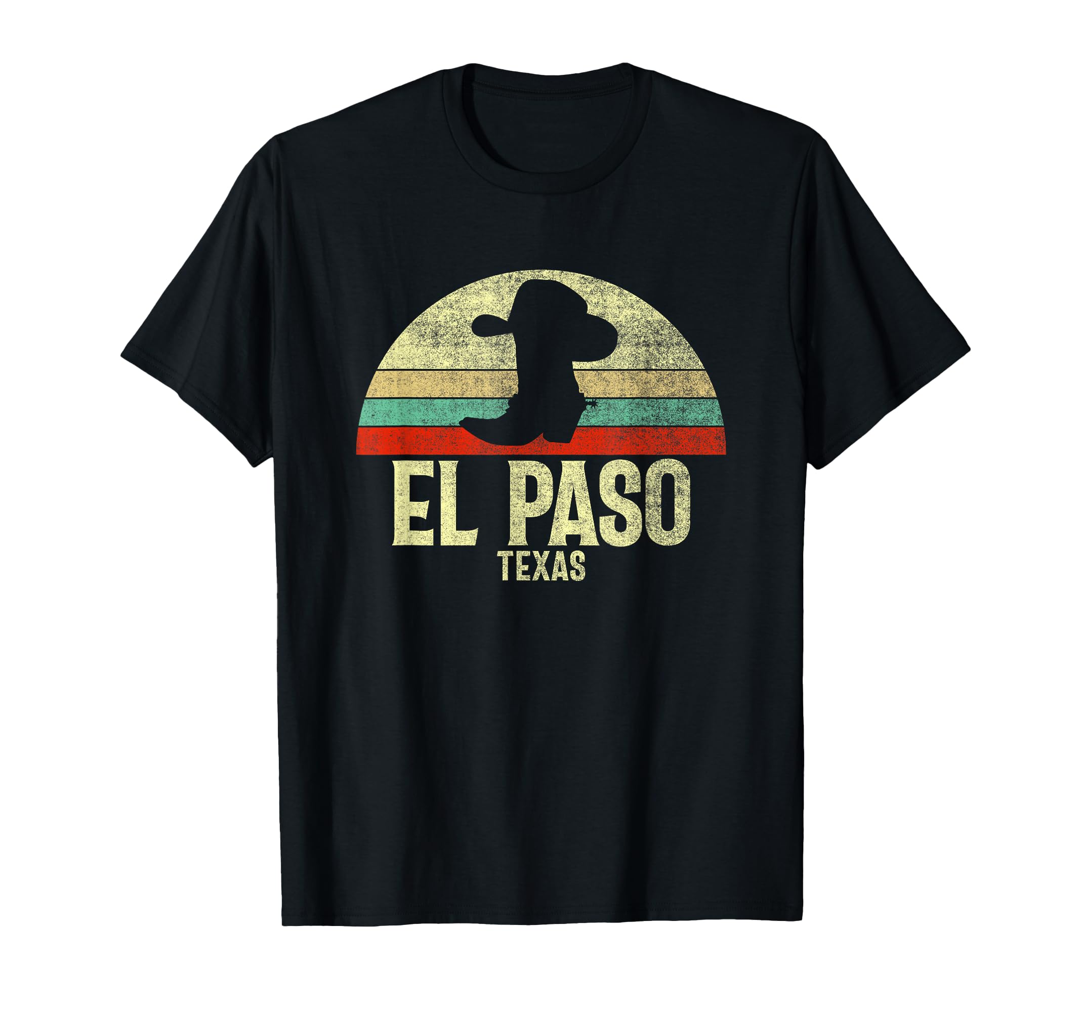 El Paso Texas Cowboy Hat Cowboy Boot T-Shirt - Unique Graphic Unisex - T-Shirt, Sweatshirt, Hoodie